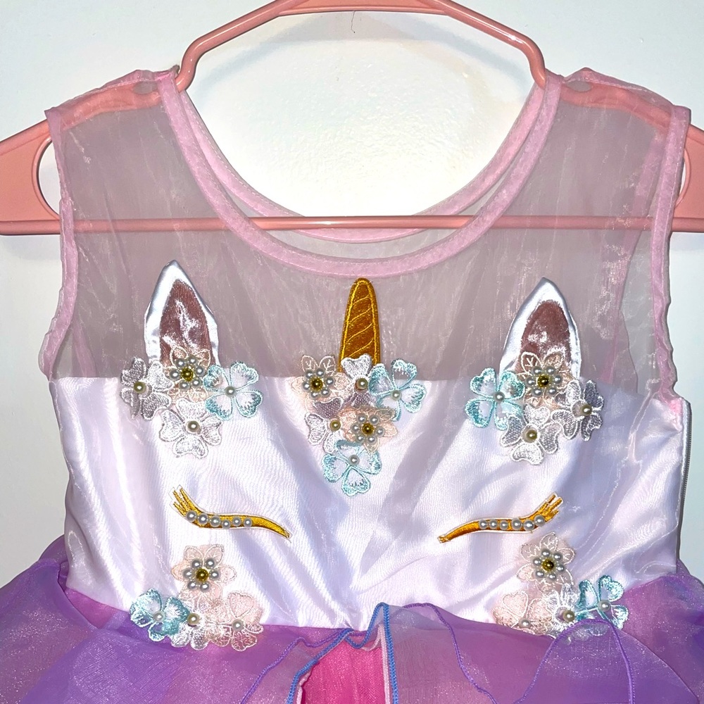 BNWOT Unicorn Ruffle Dress